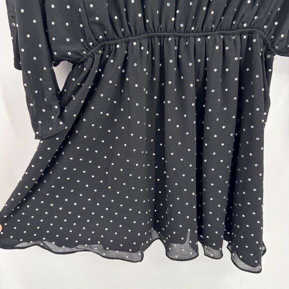 LPA Letizia Black Embellished Jeweled Open Back Mini Dress Sz S Small - Picture 5 of 8
